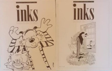 INKS CARTOON AND COMIC ART STUDIES SET OF TWO