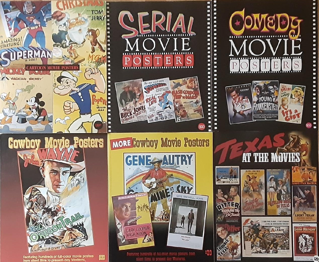 Set of 11 Various Movie Genre Poster Books