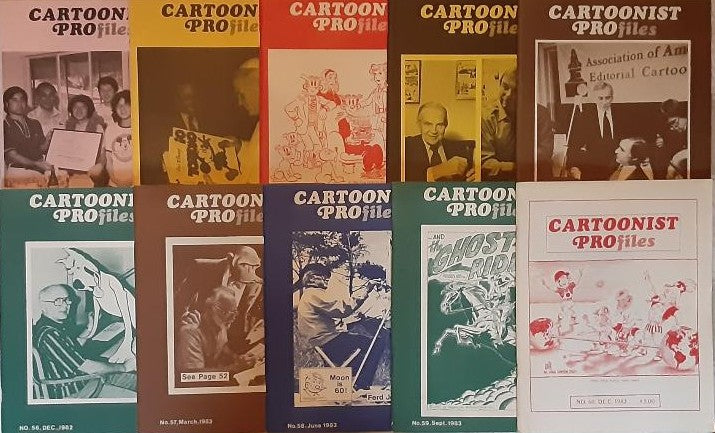 CARTOONIST PROFILES #43 #45 #47 #53 #55-60 Set of 10