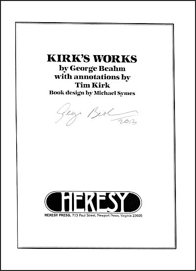 KIRK'S WORKS An Index Of The Art Of Tim Kirk Signed & Limited
