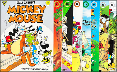 GLADSTONE WALT DISNEY COMIC ALBUMS #8-10 #12-14 #18-19