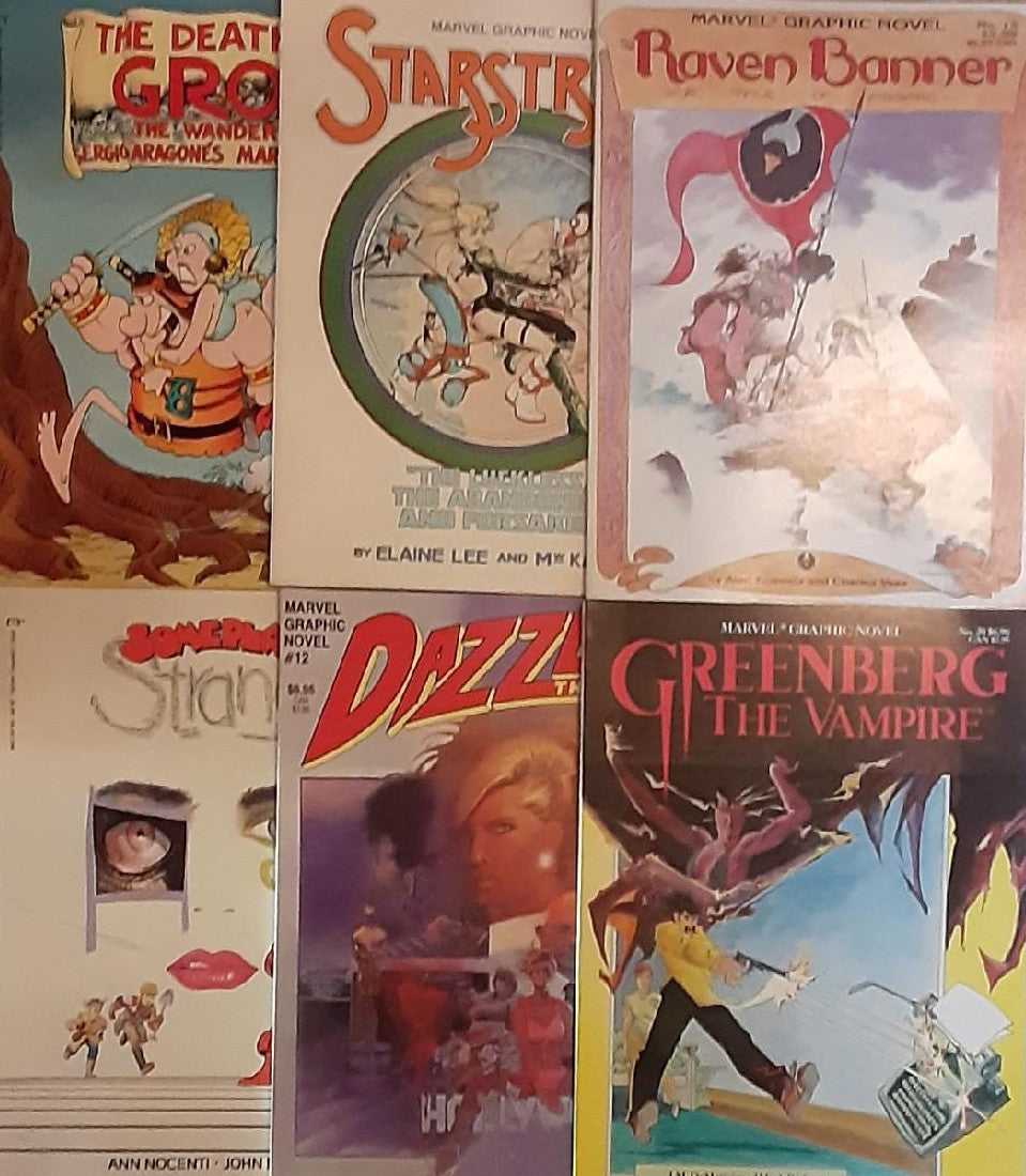 MARVEL GRAPHIC NOVEL RAVEN BANNER DAZZLER STARSTRUCK GROO PLUS Set of Six