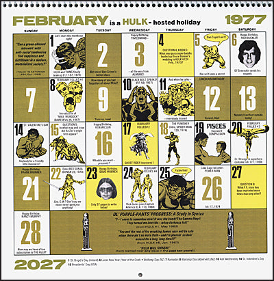 Marvel Comics Memory Album 2027 Calendar