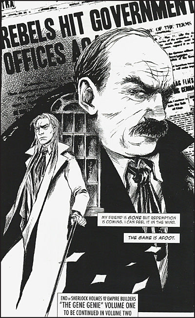 SHERLOCK HOLMES AND THE EMPIRE BUILDERS The Gene Genie Volume 1 Mark Chiarello Cover Signed