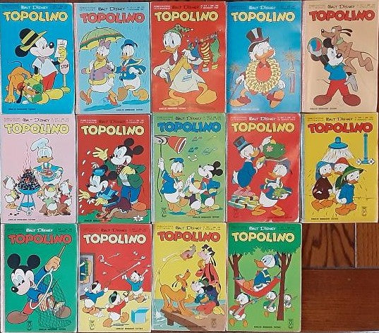 TOPOLINO ITALIAN DISNEY DIGESTS 1961-1963 Set of 14