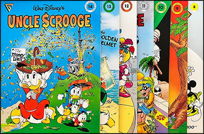GLADSTONE WALT DISNEY COMIC ALBUMS #8-14