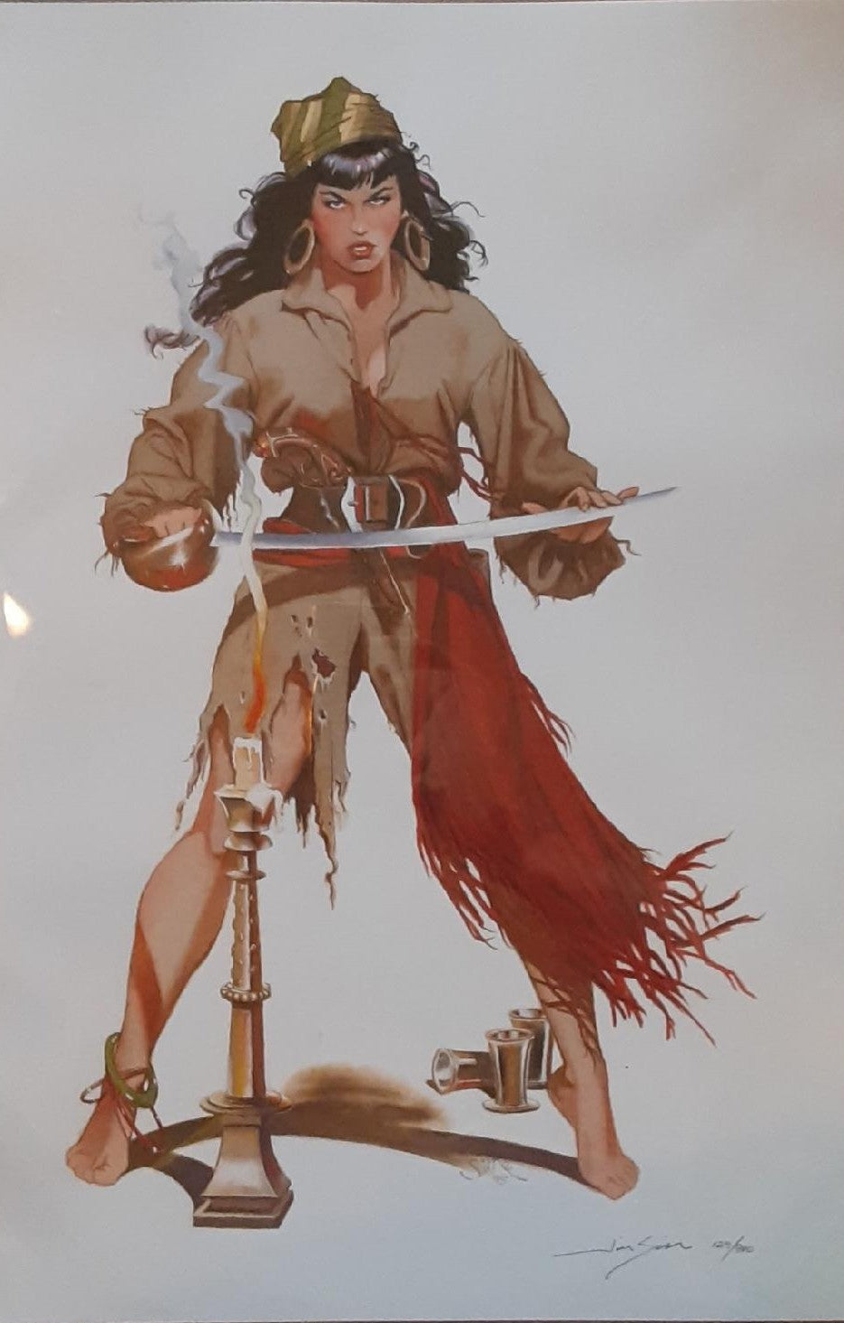 JIM SILKE PIRATE LITHOGRAPH Signed and Numbered
