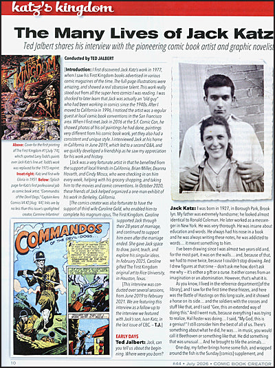 COMIC BOOK CREATOR #44 Carmine Infantino