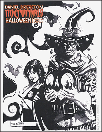 DAN BRERETON NOCTURNALS Volume 31 Halloween Noir Signed W/ Original Drawing