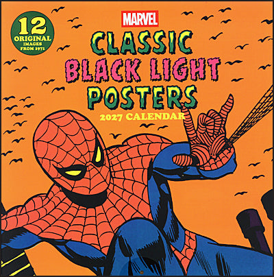 Marvel Classic Black Light Posters 2027 Wall Calendar