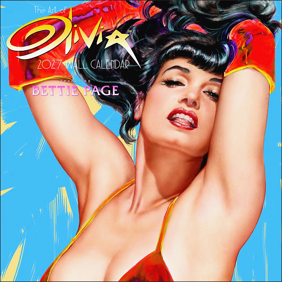THE ART OF OLIVIA Featuring Bettie Page 2027 Calendar