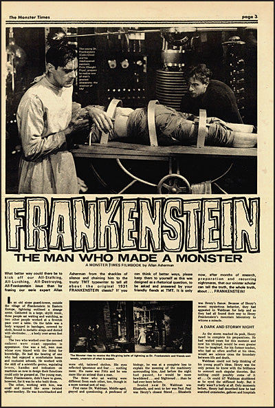 THE MONSTER TIMES VOLUME Volume 1 #21